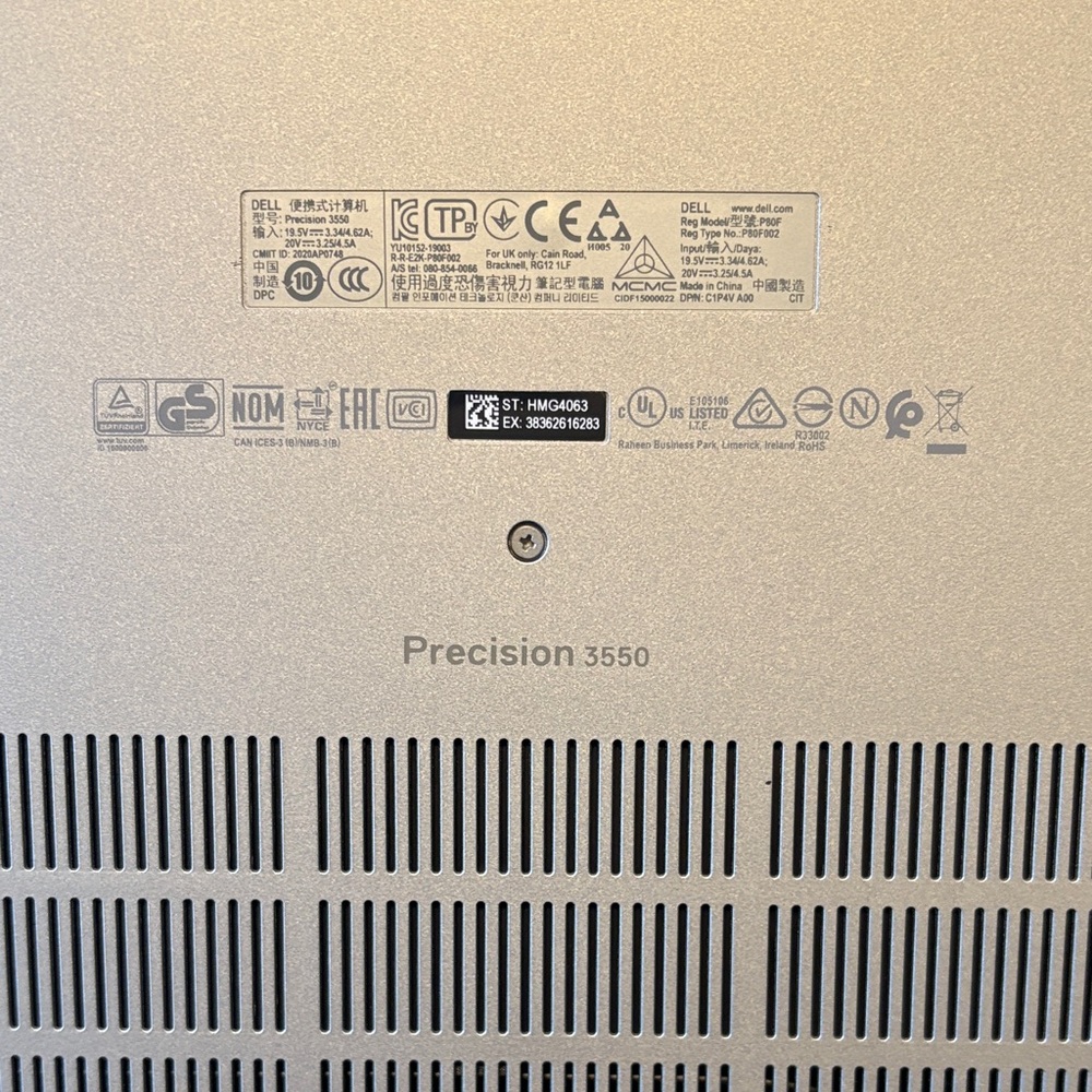 Dell Precision 3550 Laptop - Gray